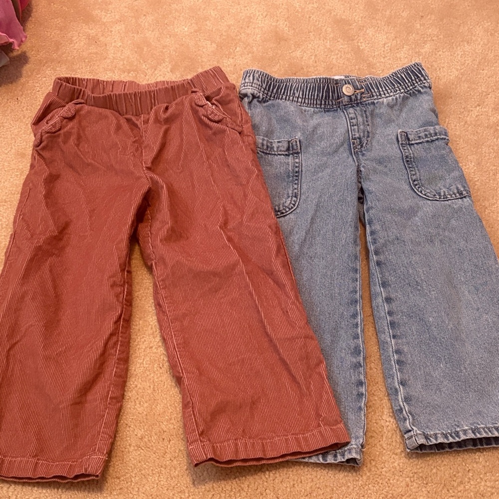 Kids Corduroy and Denim Pants Set